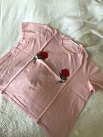 T-shirt rose NA-KD taille : XS, Comme neuf, Manches courtes, Taille 34 (XS) ou plus petite, Rose