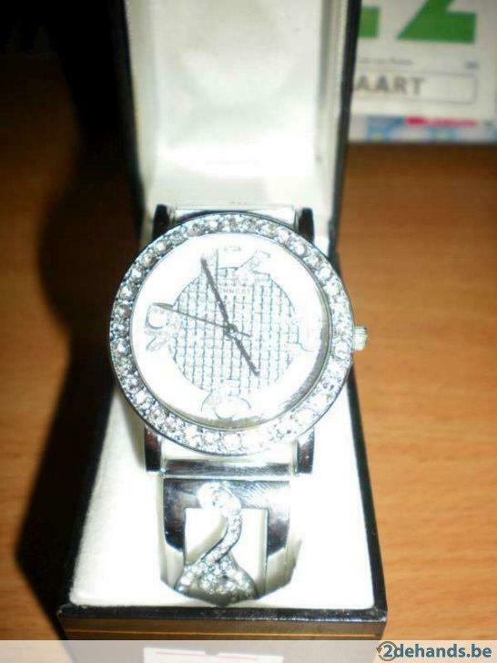 Dameshorloge met strass, Handtassen en Accessoires, Horloges | Dames, Gebruikt, Overige merken
