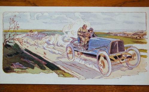 Litho originale E. MONTAUT 1903 circuit des Ardennes, Antiquités & Art, Art | Peinture | Classique, Envoi