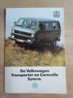 Folder VW Transporter en Caravelle Syncro, Boeken, Volkswagen, Ophalen of Verzenden, Zo goed als nieuw