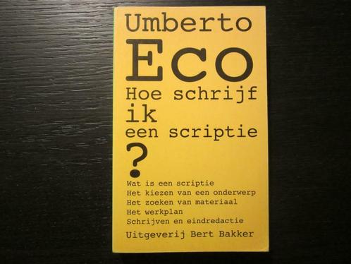 Hoe schrijf ik een scriptie  -Umberto Eco-, Boeken, Literatuur, Ophalen of Verzenden