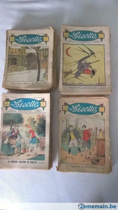 Gros lot de LISETTE hebdomadaires années 1924 1925 1928 1929, Boeken, Tijdschriften en Kranten, Gelezen