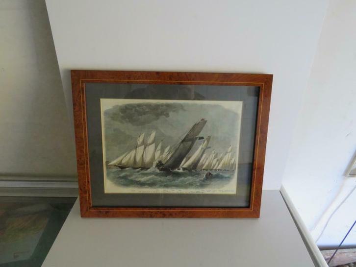 Zeilboten kaders  1863-1867, Huis en Inrichting, Woonaccessoires | Schilderijen, Tekeningen en Foto's, Zo goed als nieuw, Overige typen