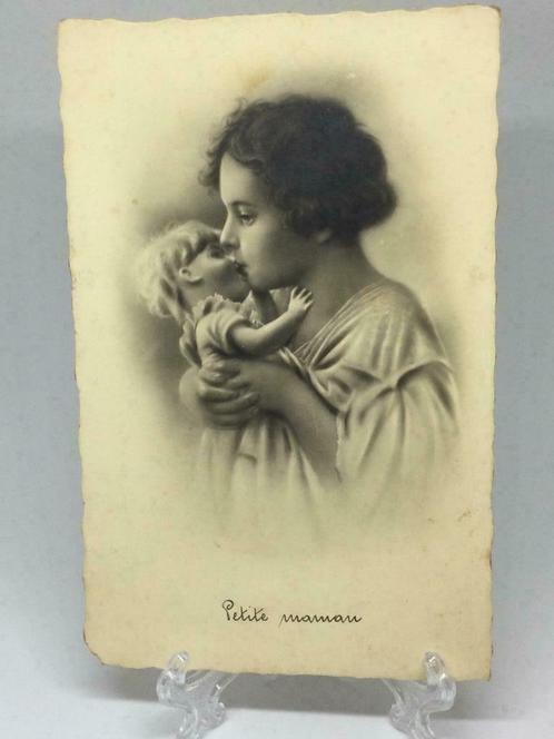 Petite maman, carte postale de la fête des mères 1916, Collections, Cartes postales | Thème, Affranchie, Avant 1920, (Jour de) Fête