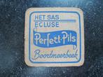 Oud bierviltje PERFECT PILS  HET SAS  ECLUSE, Verzamelen, Biermerken, Gebruikt, Ophalen of Verzenden