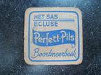 Oud bierviltje PERFECT PILS  HET SAS  ECLUSE, Verzamelen, Biermerken, Ophalen of Verzenden, Gebruikt