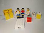 Vintage Lego, 3 poppen en meubels, Lego, Utilisé, Enlèvement ou Envoi