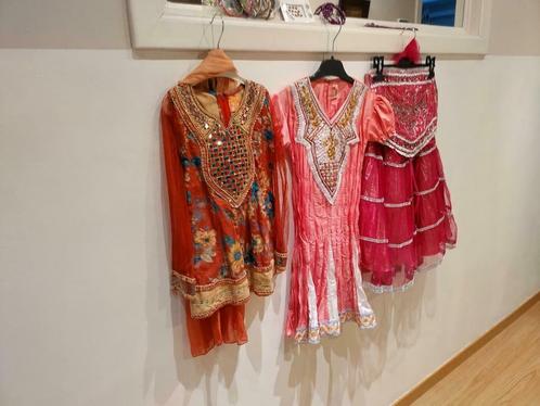 3 Indische kleedjes 6j  tem 10j, Kinderen en Baby's, Carnavalskleding en Verkleedspullen, Zo goed als nieuw, Meisje, Ophalen of Verzenden