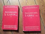 Pour comprendre le grec, le latin Abbé Th Moreux, Livres, Livres d'étude & Cours, Enlèvement, Utilisé, Autres niveaux