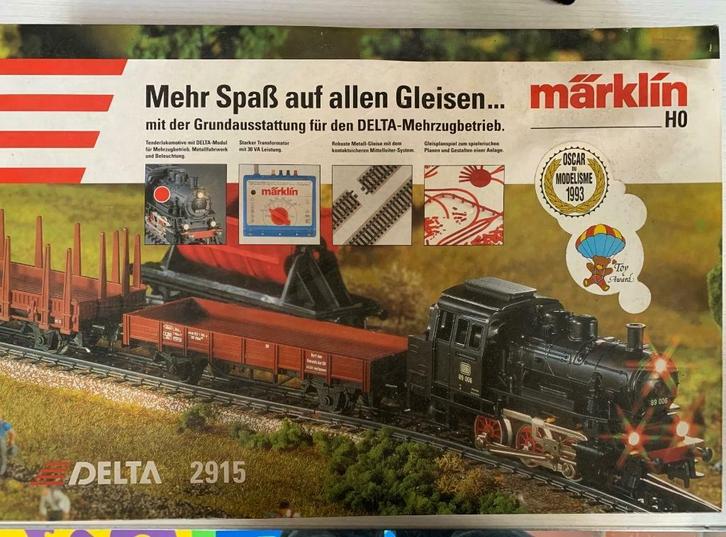 Märklin H0 Delta 2915 Starterskit, Hobby en Vrije tijd, Modeltreinen | H0, Gebruikt, Treinset, Märklin, Analoog, Ophalen