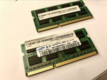 4GB RAM laptop SODIMM 1066Mhz (2x 2GB 2Rx8 PC3 - 8500S)