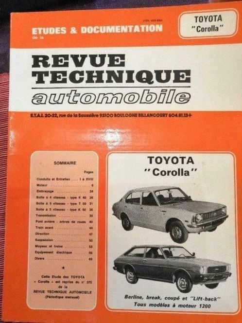 Revue techn. automobile Toyota " Corolla " tous modèles 1200, Auto diversen, Handleidingen en Instructieboekjes, Ophalen of Verzenden