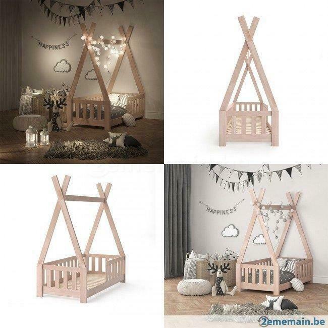 Lit montessori 70x140 cm avec barrières lit bois enfant NEUF, Huis en Inrichting, Overige Huis en Inrichting, Nieuw, Verzenden
