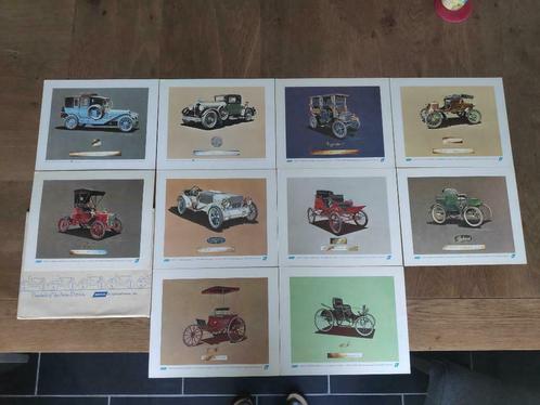 Norton Company - set klassieke auto tekeningen - 10 stuks, Verzamelen, Automerken, Motoren en Formule 1, Zo goed als nieuw, Auto's