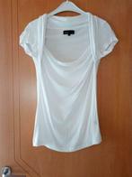 T-shirt waterval-decoltee S, Kleding | Dames, T-shirts, Ophalen, Wit, Zo goed als nieuw, Korte mouw