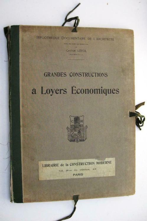 Grandes Constructions à Loyers Économiques 1925 Architectuur, Antiquités & Art, Antiquités | Livres & Manuscrits, Enlèvement ou Envoi