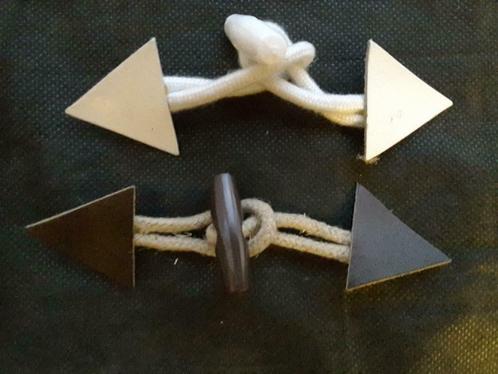 driehoek imitatieleer kikker met 4 cm stok, Hobby en Vrije tijd, Naaien en Fournituren, Nieuw, Ophalen of Verzenden
