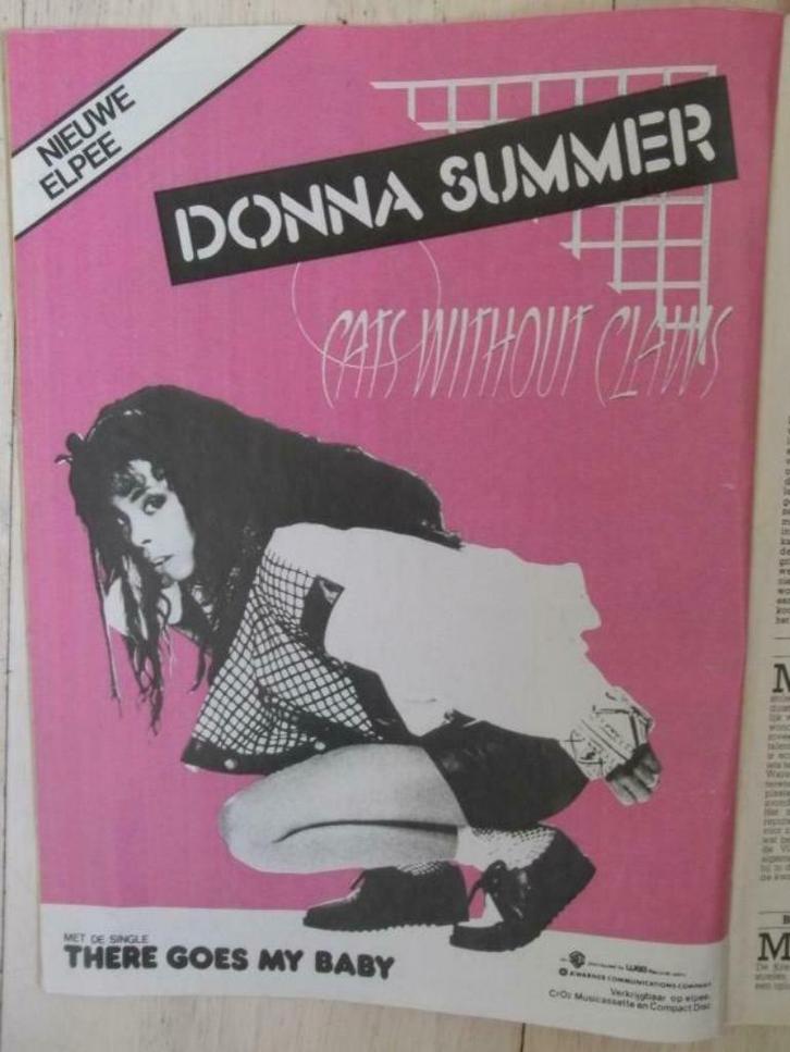 advertenties voor Donna Summer LP's, Verzamelen, Muziek, Artiesten en Beroemdheden, Ophalen of Verzenden