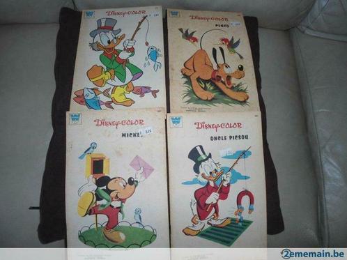 Très Beau Lot de 4 Anciens Livres Disney a colorier vierges., Antiek en Kunst, Antiek | Boeken en Manuscripten