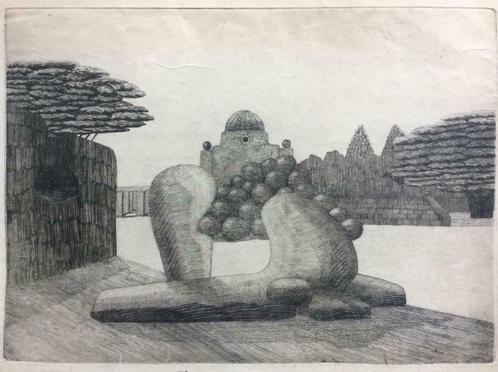 ets Jean-Louis Lebeau, Antiek en Kunst, Kunst | Etsen en Gravures, Ophalen of Verzenden
