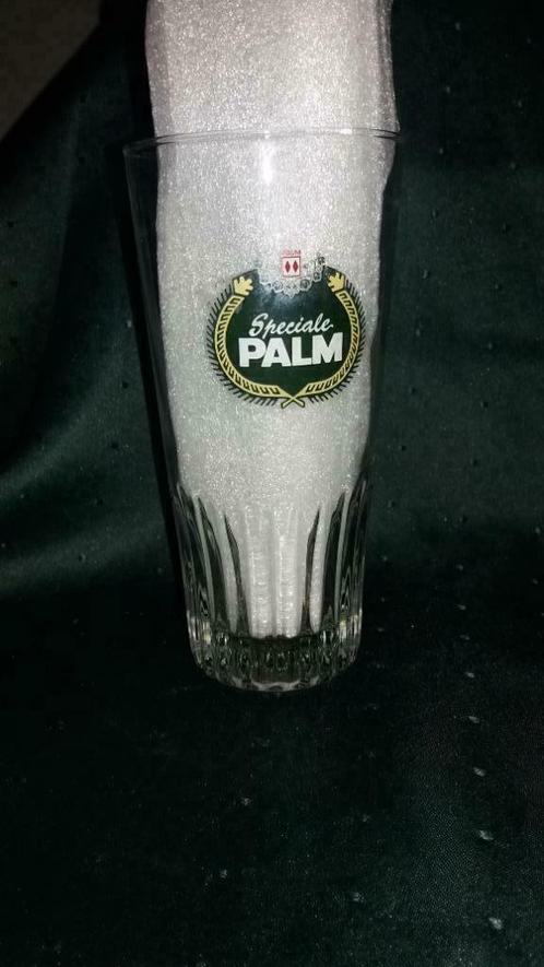 oud glas PALM- ribbels onderaan - speciale palm, Verzamelen, Biermerken, Glas of Glazen, Palm, Ophalen of Verzenden