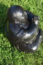 Gelukkig gepatineerde stenen boeddha 21, Huis en Inrichting, Ophalen of Verzenden, Nieuw