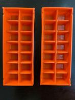 Vintage - Retro - Set van 2 vormen om ijsblokjes te maken, Huis en Inrichting, Ophalen of Verzenden, Zo goed als nieuw, Oranje