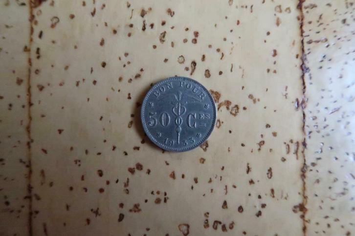 Munten : Koning Albert I – Goed voor 50 Centimes, Postzegels en Munten, Munten | België, Losse munt, Ophalen of Verzenden