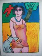 "Femme au chien" - Guillaume Corneille, Antiquités & Art, Enlèvement