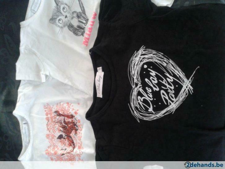 4 mooie meisjes tshirt filou blue bay maat 7-8 j, Kinderen en Baby's, Kinderkleding | Overige, Gebruikt
