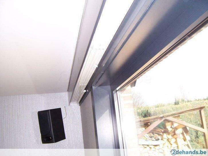 Japanse panelen lengte 3,84 meter, Huis en Inrichting, Stoffering | Gordijnen en Lamellen, Nieuw, Wit, Grijs, Ophalen