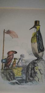 Pierre Goet v.z Grandville J.J.vignette  handgekleurd  1840, Enlèvement ou Envoi