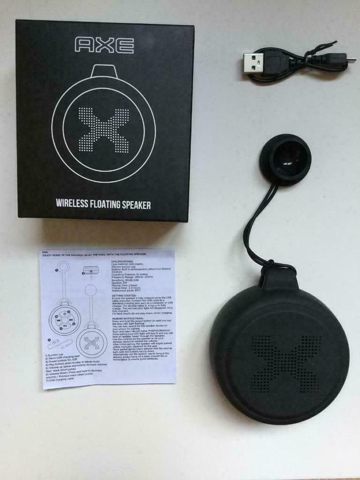Axe Floating Wireless speaker (fout kerstcadeau), Audio, Tv en Foto, Luidsprekerboxen, Nieuw, Ophalen of Verzenden
