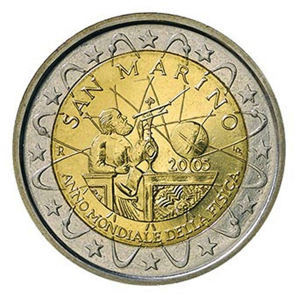 Piece 2 Euro Galileo Galilei Valeur ② 2 euros Saint-Marin 2005 - Galileo Galilei (BU) — Monnaies | Europe |  Monnaies euro — 2ememain