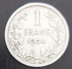Belgium 1904 - 1 Fr FR Zilver/Brede Baard/Leopold II/Mor 198, Zilver, Zilver, Losse munt, Verzenden