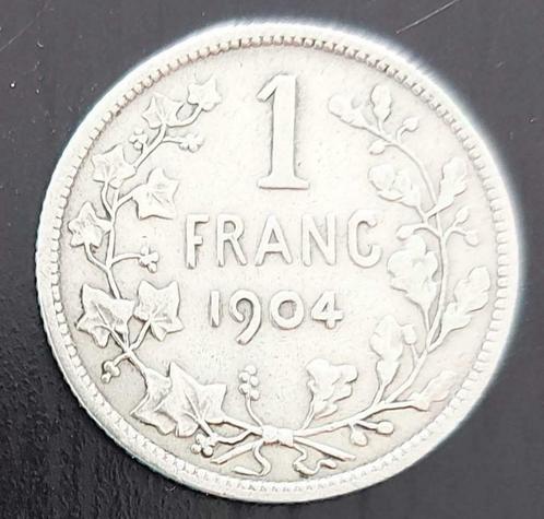 Belgium 1904 - 1 Fr FR Zilver/Brede Baard/Leopold II/Mor 198, Timbres & Monnaies, Monnaies | Belgique, Monnaie en vrac, Argent
