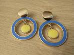 Nieuwe handgemaakte oorstekers geel-blauw, Handtassen en Accessoires, Oorbellen, Ophalen of Verzenden