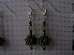 Swarovski oorringen: olivine en light olivine, Handtassen en Accessoires, Oorbellen, Hangers, Nieuw, Ophalen of Verzenden, Glas