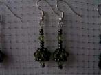 Swarovski oorringen: olivine en light olivine, Bijoux, Sacs & Beauté, Boucles d'oreilles, Vert, Pendantes, Enlèvement ou Envoi