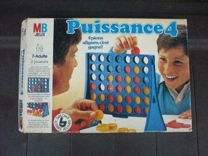 Jeu de société - Puissance 4 Vintage - MB, Hobby en Vrije tijd, Gezelschapsspellen | Overige, Gebruikt, Een of twee spelers, Ophalen of Verzenden