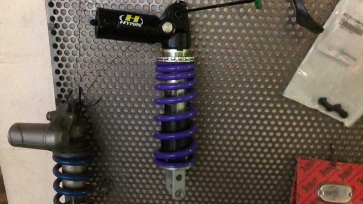 Kawasaki Z1000 07-09 Originele schokdemper + Hyperpro veer, Motoren, Onderdelen | Kawasaki, Gebruikt, Ophalen of Verzenden