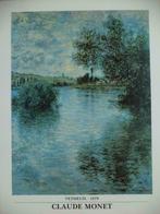 vintage affiche Claude MONET 'Seine à Vétheuil 1879'  Rouen, Antiek en Kunst, Kunst | Litho's en Zeefdrukken, Ophalen of Verzenden