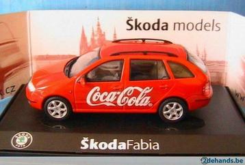 1:43 Abrex Skoda Fabia phase 1 kombi Coca Cola, Enlèvement ou Envoi, Neuf, Voiture