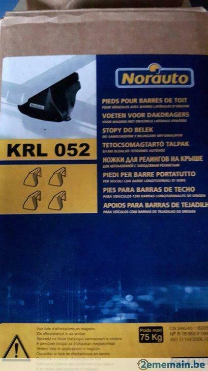 Norauto (fabrication thule): 4 pieds pour barres de toit, Autos : Divers, Coffres de toit, Utilisé