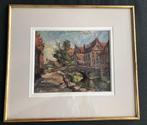 Schilderij Brugge door R Vlaminck, Ophalen of Verzenden