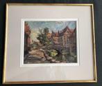 Schilderij Brugge door R Vlaminck, Antiek en Kunst, Ophalen of Verzenden