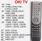 Afstandsbediening voor OKI TV 16,19, 22, 24, 26, 32 Inch,37,