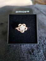 Ring in zilver 925 rosé verguld maat 54, Handtassen en Accessoires, Ringen, Met kristal, Ophalen of Verzenden, Zo goed als nieuw