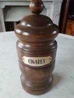 Pot à cigares ancien en bois 25 cm de haut, Antiquités & Art, Enlèvement ou Envoi
