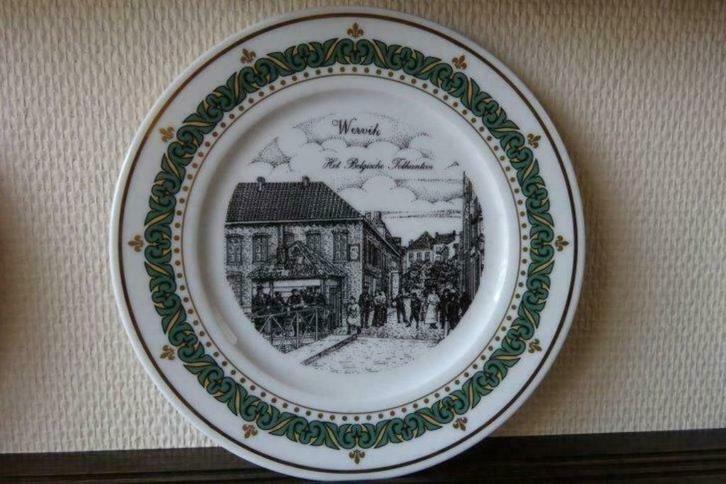 6 unieke borden Wervik (Menen) porselein (Swaenepoel) IEPER, Antiek en Kunst, Antiek | Porselein, Ophalen of Verzenden